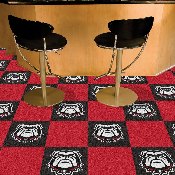 Georgia Bulldogs Team Carpet Tiles - 45 Sq Ft., 22870