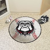 Georgia Bulldogs Baseball Rug - 27in. Diameter - New Bulldog Head Logo, 22871