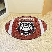Georgia Bulldogs Football Rug - 20.5in. x 32.5in. - New Bulldog Head Logo, 22874