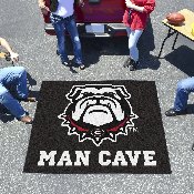 Georgia Bulldogs Man Cave Tailgater Rug - 5ft. x 6ft. - New Bulldog Head Logo, 22877
