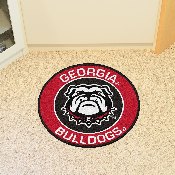 Georgia Bulldogs Roundel Rug - 27in. Diameter - New Bulldog Head Logo, 22882