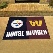 NFL House Divided - Steelers / Football Team House Divided Rug - 34 in. x 42.5 in., 22974