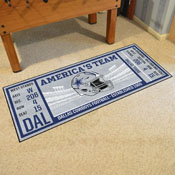 Dallas Cowboys Ticket Runner Rug - 30in. x 72in. - Cowboys Helmet Logo, 23118