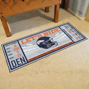 Denver Broncos Ticket Runner Rug - 30in. x 72in. - Broncos Helmet Logo, 23119