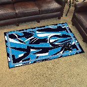 Carolina Panthers 4ft. x 6ft. Plush Area Rug XFIT Design, 23220