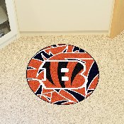 Cincinnati Bengals Roundel Rug - 27in. Diameter XFIT Design, 23231