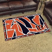 Cincinnati Bengals 4ft. x 6ft. Plush Area Rug XFIT Design, 23232