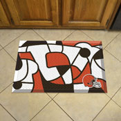 Cleveland Browns Rubber Scraper Door Mat XFIT Design, 23246
