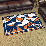 Denver Broncos 4ft. x 6ft. Plush Area Rug XFIT Design, 23257