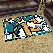 Jacksonville Jaguars 4ft. x 6ft. Plush Area Rug XFIT Design, 23289