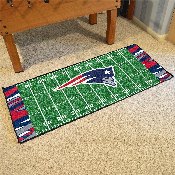 New England Patriots Football Field Runner Mat - 30in. x 72in. XFIT Design, 23322