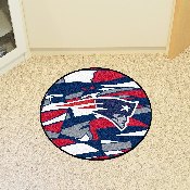 New England Patriots Roundel Rug - 27in. Diameter XFIT Design, 23324