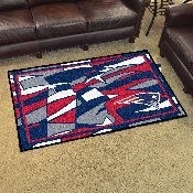 New England Patriots 4ft. x 6ft. Plush Area Rug XFIT Design, 23325