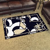 New Orleans Saints 4ft. x 6ft. Plush Area Rug XFIT Design, 23331