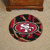 San Francisco 49ers Roundel Rug - 27in. Diameter XFIT Design, 23360