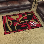 San Francisco 49ers 4ft. x 6ft. Plush Area Rug XFIT Design, 23361