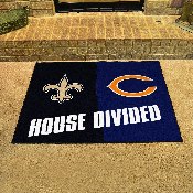 NFL House Divided - Saints / Bears House Divided Rug - 34 in. x 42.5 in. - House Divided, 23430