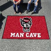 NC State Wolfpack Man Cave Ulti-Mat Rug - 5ft. x 8ft., Wolf Logo, 23975