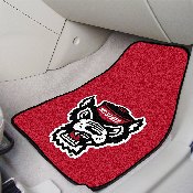 NC State Wolfpack Front Carpet Car Mat Set - 2 Pieces, Wolf Logo, 23976