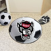 NC State Wolfpack Soccer Ball Rug - 27in. Diameter, Wolf Logo, 23981