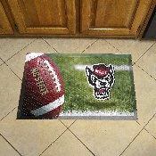 NC State Wolfpack Rubber Scraper Door Mat, Wolfie Logo, 23989