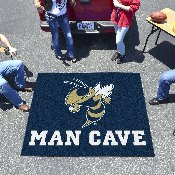 Georgia Tech Yellow Jackets Man Cave Tailgater Rug - 5ft. x 6ft., Buzz, 23997