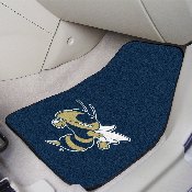 Georgia Tech Yellow Jackets Front Carpet Car Mat Set - 2 Pieces, Buzz, 24003