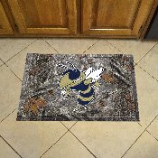 Georgia Tech Yellow Jackets Rubber Scraper Door Mat Camo, Buzz Logo, 24009