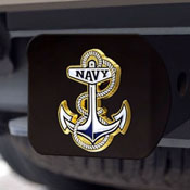 Naval Acdemy Black Metal Hitch Cover - 3D Color Emblem, 24388