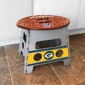 Green Bay Packers Folding Step Stool - 13in. Rise - Oval G Primary Logo, 24435