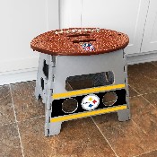 Pittsburgh Steelers Folding Step Stool - 13in. Rise - Circular Steelers Primary Logo, 24448