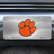 Clemson Tigers 3D Stainless Steel License Plate, 24529