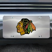 Chicago Blackhawks 3D Stainless Steel License Plate, 24536