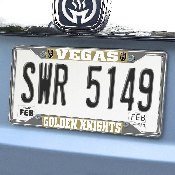 Vegas Golden Knights Chrome Metal License Plate Frame, 6.25in x 12.25in, 24561
