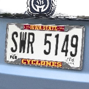 Iowa State Cyclones Chrome Metal License Plate Frame, 6.25in x 12.25in, 25041