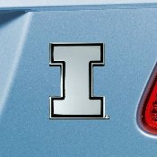 Illinois Illini 3D Chrome Metal Emblem, 25130