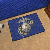 U.S. Marines Starter Mat Accent Rug - 19in. x 30in. - Marines Official Logo - Navy, 25140