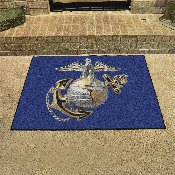 U.S. Marines All-Star Rug - 34 in. x 42.5 in. - Marines Official Logo - Navy, 25141