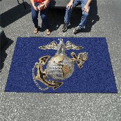 U.S. Marines Ulti-Mat Rug - 5ft. x 8ft. - Marines Official Logo - Blue, 25143