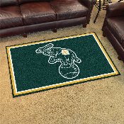 Oakland Athletics 4ft. x 6ft. Plush Area Rug - Elephant Jersey Sleeve Logo, 25672
