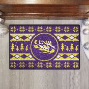 LSU Tigers Holiday Sweater Starter Mat Accent Rug - 19in. x 30in., 25811