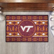 Virginia Tech Hokies Holiday Sweater Starter Mat Accent Rug - 19in. x 30in., 25858