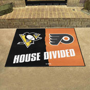 NHL House Divided - Penguins/Flyers House Divided Rug - 34 in. x 42.5 in., 25929