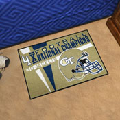 Georgia Tech Yellow Jackets Dynasty Starter Mat Accent Rug - 19in. x 30in., 25935