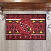 Arizona Cardinals Holiday Sweater Starter Mat Accent Rug - 19in. x 30in. - Cardinal Head Primary Logo, 26190