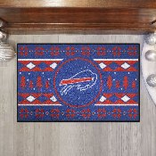 Buffalo Bills Holiday Sweater Starter Mat Accent Rug - 19in. x 30in. - Buffalo Primary Logo, 26193