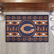 Chicago Bears Holiday Sweater Starter Mat Accent Rug - 19in. x 30in. - C Primary Logo, 26195