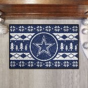 Dallas Cowboys Holiday Sweater Starter Mat Accent Rug - 19in. x 30in. - Star Primary Logo, 26198