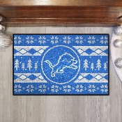 Detroit Lions Holiday Sweater Starter Mat Accent Rug - 19in. x 30in. - Lion Primary Logo, 26200