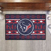 Houston Texans Holiday Sweater Starter Mat Accent Rug - 19in. x 30in. - Bull Head Primary Logo, 26202